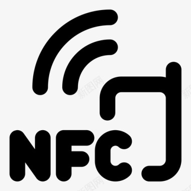 nfc网络服务器粗体轮廓图标图标