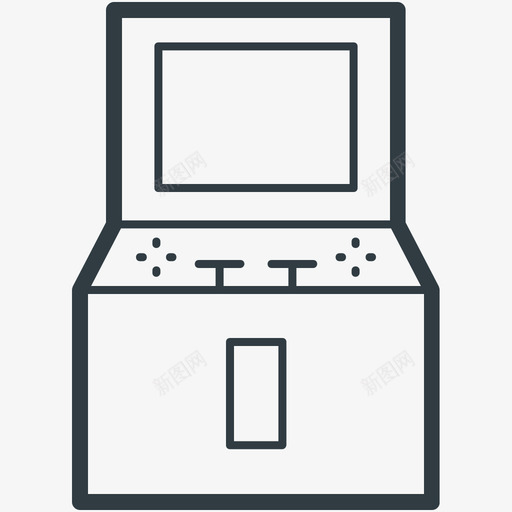 复古街机游戏游戏线图标svg_新图网 https://ixintu.com 复古街机游戏 游戏矢量线图标