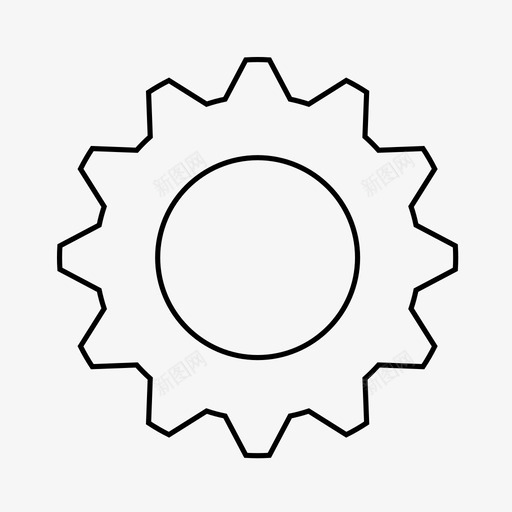 齿轮系统设置图标svg_新图网 https://ixintu.com 工作 机制 机械工程 系统 设备 设置 设置轮齿 设计 齿轮