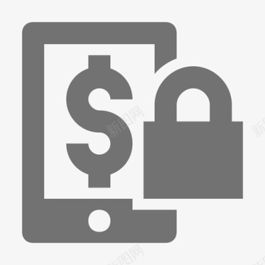 手机银行安全金融材料标图标图标