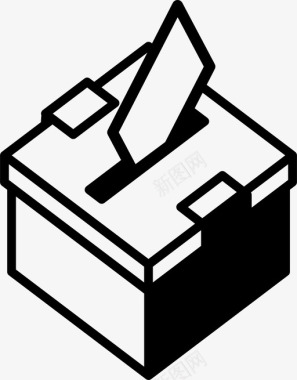 投票箱计票选举权图标图标