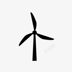 发电机可再生风车发电机绿色能源图标高清图片
