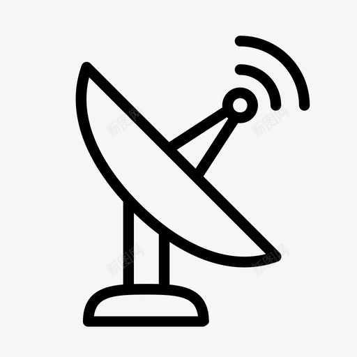 卫星天线发射信号图标svg_新图网 https://ixintu.com 信号 卫星天线 发射 发射机 发送 天线 广播 直播 通信