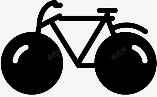 自行车运动旋转图标图标