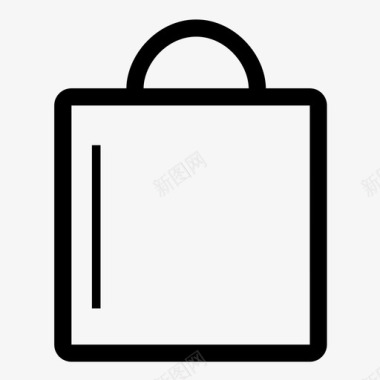 购物袋房子免提图标图标
