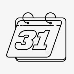 31年日历日31新年图标高清图片
