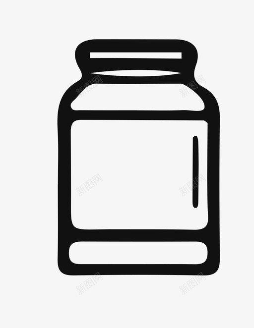 罐子容器玻璃图标svg_新图网 https://ixintu.com 储藏罐 容器 杂货 玻璃 盖子 石匠罐子 罐子