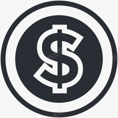 美元符号用户界面和网络图标图标