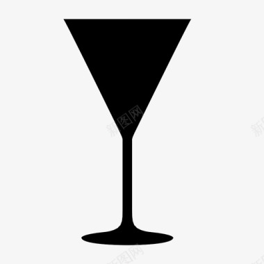 马提尼杯酒酒吧图标图标