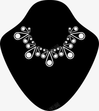 项链胸像展示珠宝图标图标