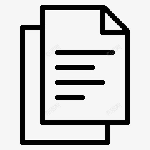复制文档双精度图标svg_新图网 https://ixintu.com 双精度 发布 堆栈 复制 平滑线文件夹 文件 文本 文档 纸张