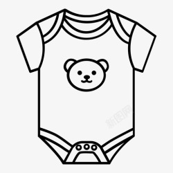 小家伙婴儿连体衣婴儿可爱的衣服图标高清图片