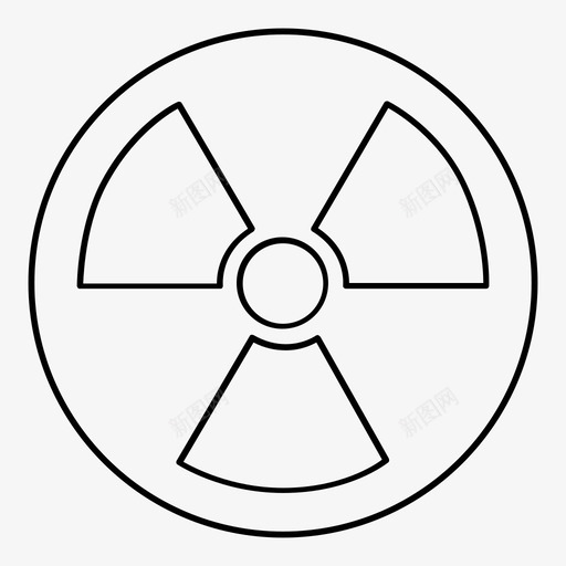 核警告放射性辐射图标svg_新图网 https://ixintu.com 化学 危险 安全概述 放射性 核警告 能源 辐射