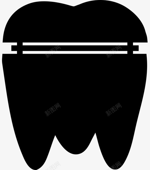 医用固体磨牙冠图标svg_新图网 https://ixintu.com 医用固体磨牙冠