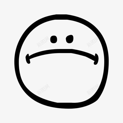 悲伤性格绘画图标svg_新图网 https://ixintu.com 性格 悲伤 情绪 画表情 皱眉 绘画 脸 表情 身材