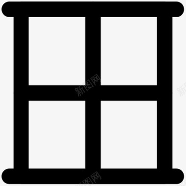 窗口公寓窗口物品图标图标