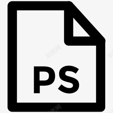 ps文件和开发粗体线图标图标