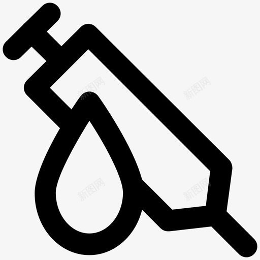 注射器注射静脉注射图标svg_新图网 https://ixintu.com 健康粗体线图标 工具 材料 注射 注射器 物体 物品 疫苗 静脉注射