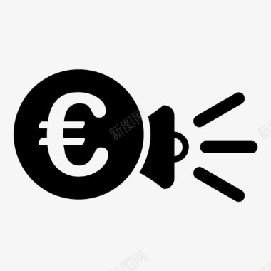 欧元广告促销金钱图标图标