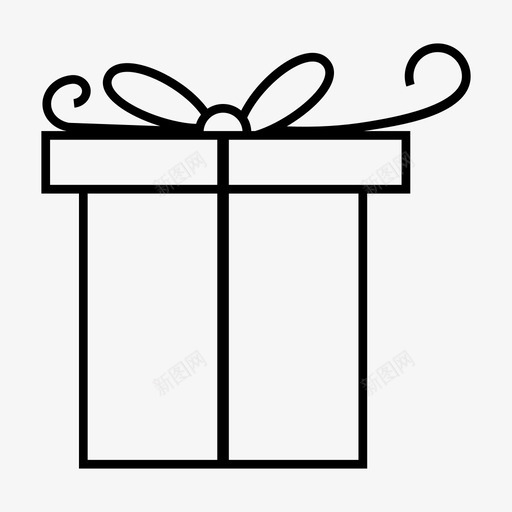 礼物惊喜收到图标svg_新图网 https://ixintu.com 包装 惊喜 收到 生日礼物 盒子 礼物 节日 蝴蝶结