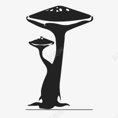 蘑菇树故障存储图标图标