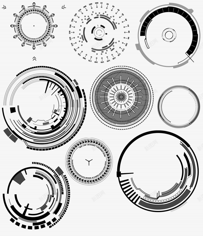 科技感大圆环图案10科技感png免抠素材_新图网 https://ixintu.com 科技感 科技感大圆环图案