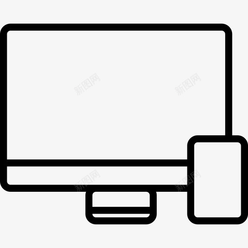 IMac台式电脑带鼠标技术图标svg_新图网 https://ixintu.com IMac台式电脑 几笔 带鼠标 技术