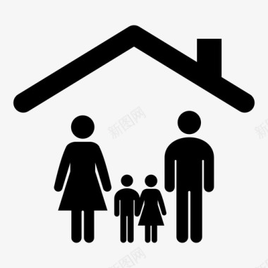 家庭存储庇护所图标图标