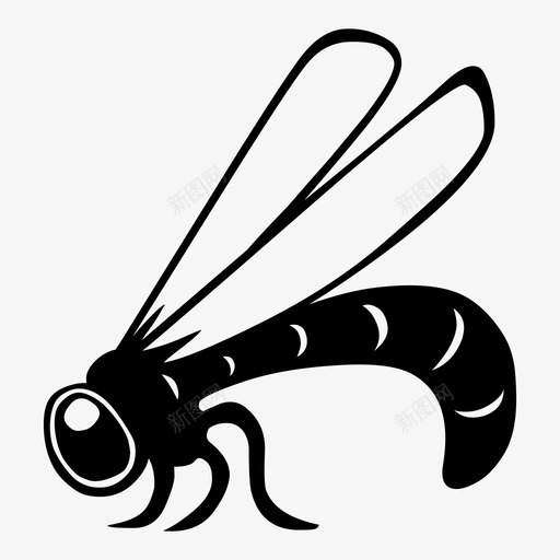 蜻蜓臭虫危险图标svg_新图网 https://ixintu.com 传染性 危险 小 昆虫 翅膀 臭虫 苍蝇 蜻蜓