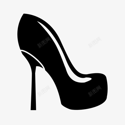 厚跟鞋高跟鞋图标svg_新图网 https://ixintu.com 厚跟 女士 时尚 正式 花式 连衣裙 鞋 高跟鞋