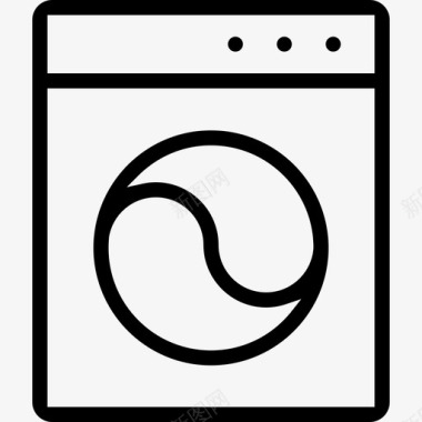 洗衣机投币式漂洗机图标图标