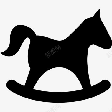 马摇杆黑色侧面形状形状马3图标图标
