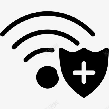 受保护wifi黑客安全图标图标