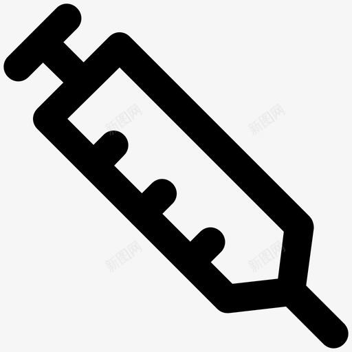 注射器医疗静脉注射图标svg_新图网 https://ixintu.com 健康 健康粗体线图标 剂量 医疗 护理 注射 注射器 疫苗 静脉注射