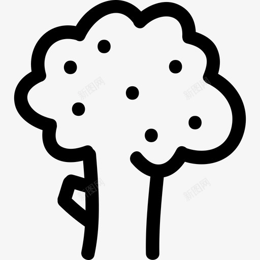 树木手绘圆形树叶形状自然手绘图标svg_新图网 https://ixintu.com 手绘 树木手绘圆形树叶形状 自然