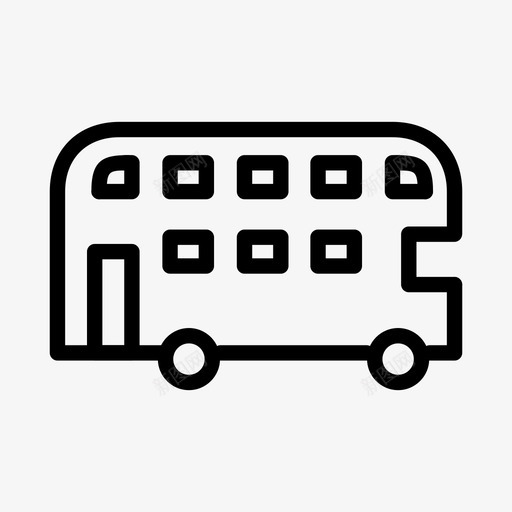 双层汽车巴士外国图标svg_新图网 https://ixintu.com 三明治 交通 双层 外国 旅行 汽车巴士 线路风格不同的图标集 风险