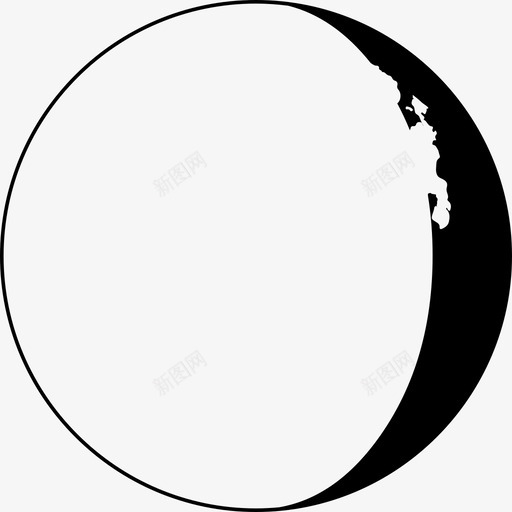 月相圆形天气符号月相1图标svg_新图网 https://ixintu.com 月相1 月相圆形天气符号