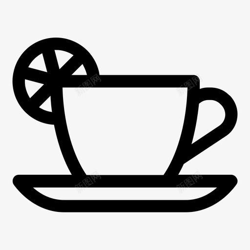 茶杯井茶茶具图标svg_新图网 https://ixintu.com 井茶 好茶 普通杯 柠檬 精品茶 红茶 茶具 茶杯