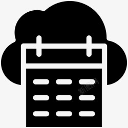 计算几几年云日历约会云计算图标高清图片