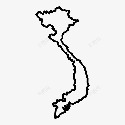 越南亚洲国家图标svg_新图网 https://ixintu.com 世界地图 亚洲 国家 地图 地理位置 导航 越南