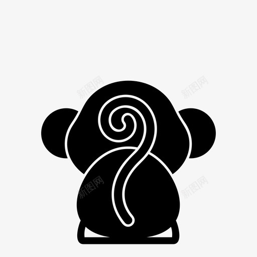 猴子尾巴填充物图标svg_新图网 https://ixintu.com 动物 可爱的 可爱的动物 哺乳动物 填充物 宠物 尾巴 文化 毛茸茸的 猴子 野生动物