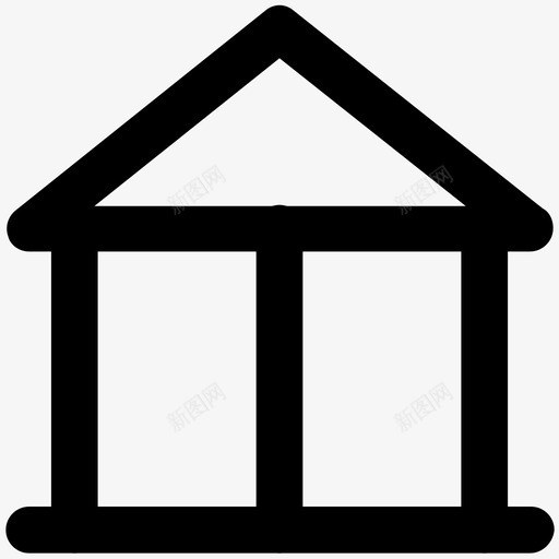 住宅酒店粗体线条图标svg_新图网 https://ixintu.com 住宅 酒店粗体线条图标