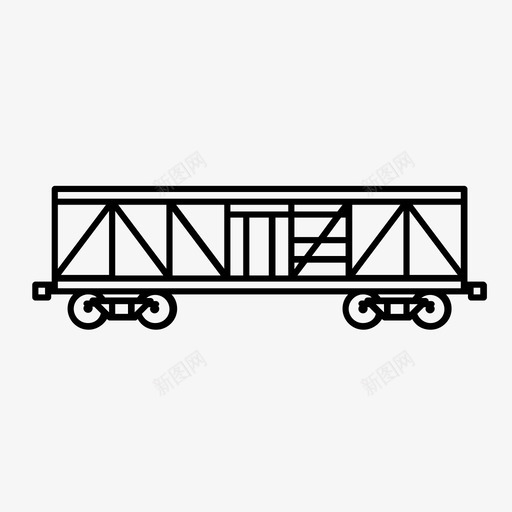 火车运输铁路图标svg_新图网 https://ixintu.com 工业 火车 货物 货运 车轮 运输 铁路