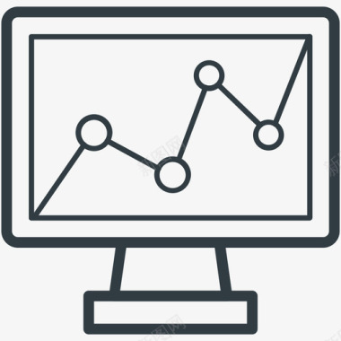 统计搜索引擎优化和网络营销线图标图标