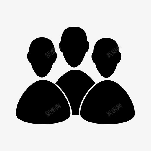 组三人组人图标svg_新图网 https://ixintu.com 三人组 人 用户组 组 组会议