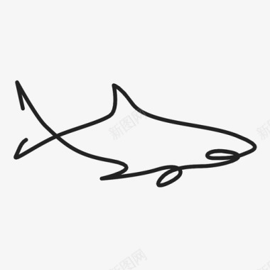 鲨鱼凶残海洋图标图标