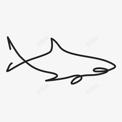 鲨鱼凶残海洋图标svg_新图网 https://ixintu.com 凶残 动物 危险 大白鲨 捕食者 海洋 野生 鱼类 鲨鱼