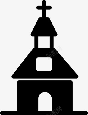 教堂尖塔长凳图标图标