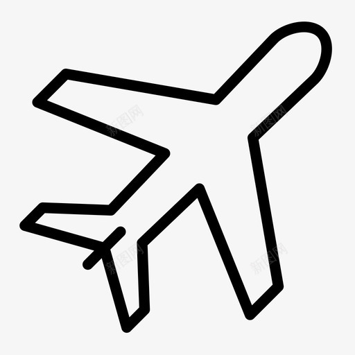 飞机简单飞机旅行图标svg_新图网 https://ixintu.com 喷气式飞机 喷气式飞机轮廓 天空 旅行 空中旅行 简单飞机 飞机 飞行