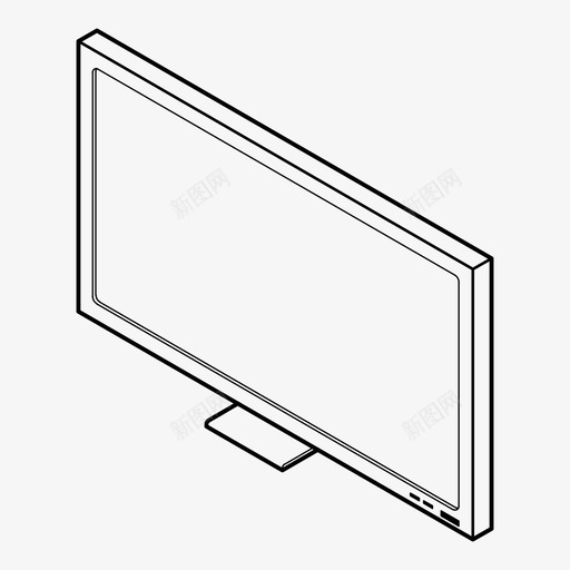 电视频道lcd图标svg_新图网 https://ixintu.com lcd 屏幕 手表 电视 电视屏幕 监视器 节目 频道